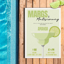 Invitación Margs & Matrimony Retro Cocktail Bachelorette