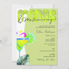 Invitación Margs & Matrimony Tequila Bachelorette Weekend