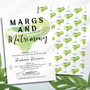Invitación Margs y Matrimonio Gran Bridal Shower Margarita