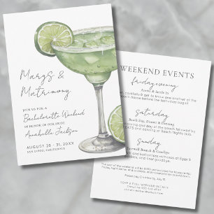Invitación Margs y Matrimonio Margarita Fiesta de Despedida d
