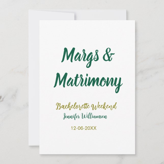 Invitación Margs y matrimonios agregar nombre fecha despedida (Anverso)