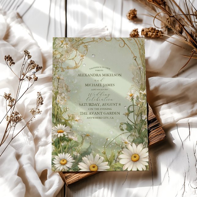 Invitación Marguerite Daisy Dusty Boda (Subido por el creador)