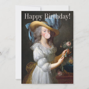 Invitación Marie Antoinette Blowing Bubble gum