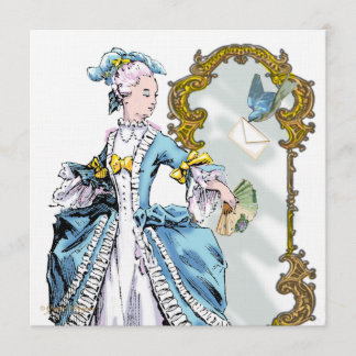 Invitación Marie Antoinette Bluebird & Mirror