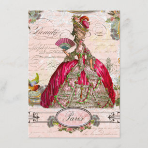 Invitación Marie Antoinette Déjenlos comer pastel