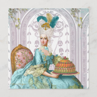 Invitación Marie Antoinette Que Coman Pastel