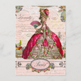 Invitación Marie Antoinette Que Coman Pastel