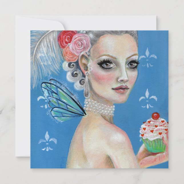Invitación Marie Antoinette Que coman pastel (Anverso)