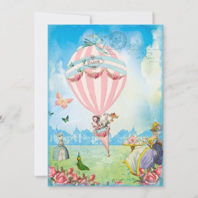 Invitación Marie Antoinette Tea en Versailles Lawn Fiesta (Anverso)