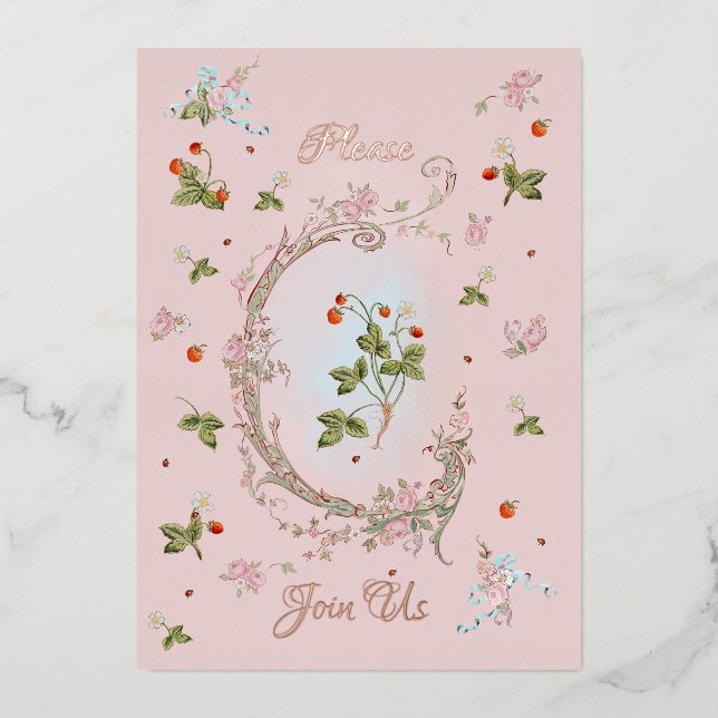 Invitación Marie Antoinette Versailles Barroco (Anverso)