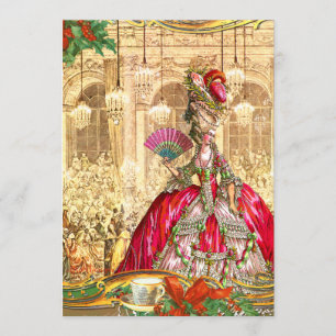 Invitación Marie Antoinette Versailles Navidades Tea Fiesta