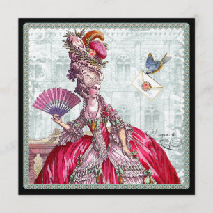 Invitación Marie Antoinette y Bluebird