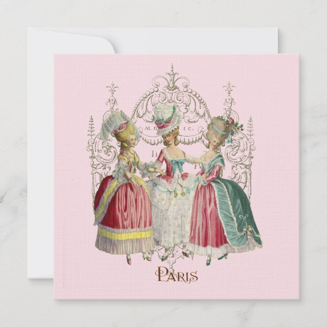 Invitación Marie Antonieta Damas en espera (Anverso)