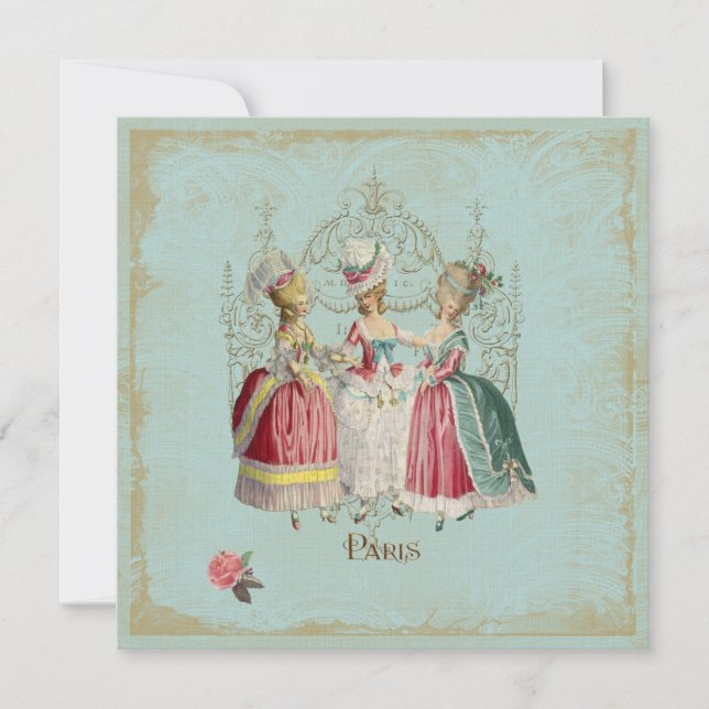 Invitación Marie Antonieta Damas en espera (Anverso)