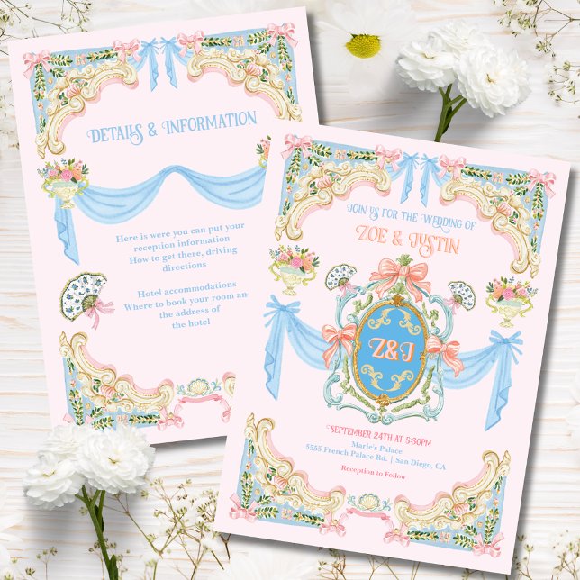 Invitación Marie Antoniette Inspired Wedding (Subido por el creador)