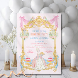 Invitación Marie Antoniette Let them eat cake Birthday Party