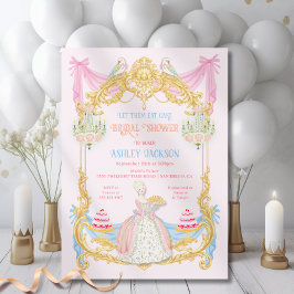 Invitación Marie Antoniette Let them eat cake Bridal Shower