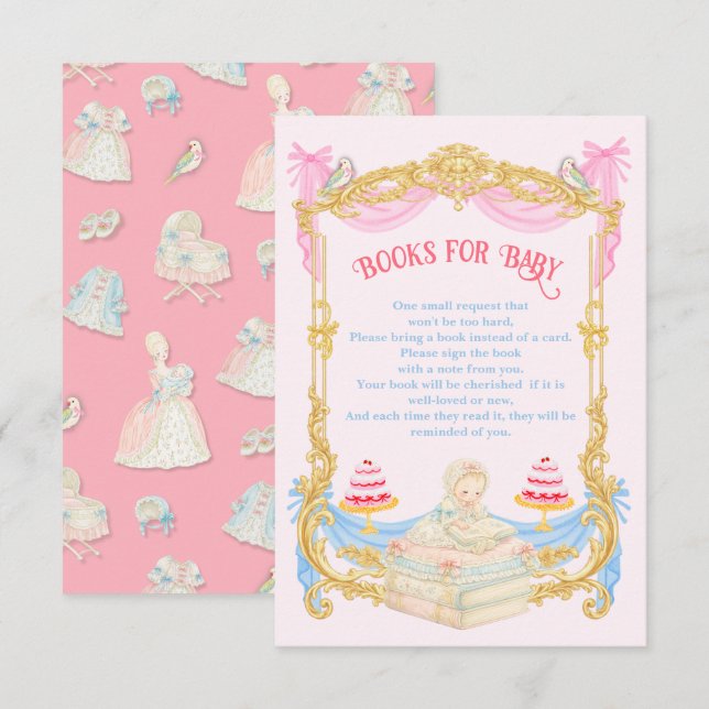 Invitación Marie Antoniette Que coman pastel Libros para bebé (Anverso / Reverso)
