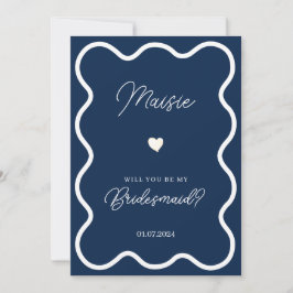 Invitación marimacho azul marino serás mi propuesta de dama d