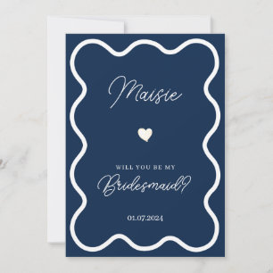Invitación marimacho azul marino serás mi propuesta de dama d