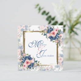Invitación Marina acuarela y Boda Rubor