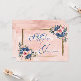 Invitación Marina acuarela y Boda Rubor