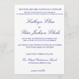 Invitación marina clásica