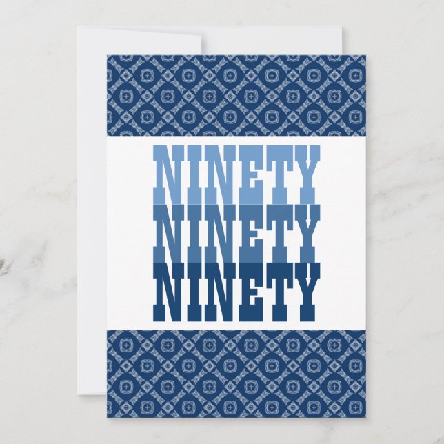 Invitación Marina de guerra moderna V25 de 90 cumpleaños (Anverso)