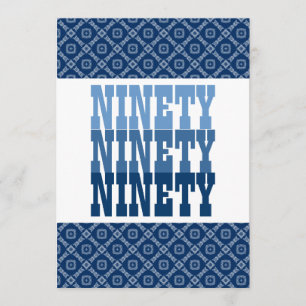 Invitación Marina de guerra moderna V25 de 90 cumpleaños