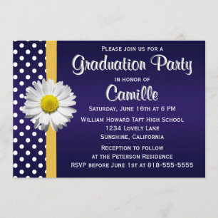 Invitación Marina de guerra y fiesta de graduación amarilla