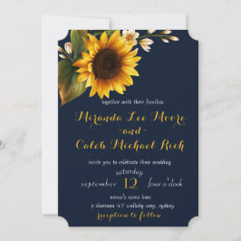 Invitación Marina y girasol