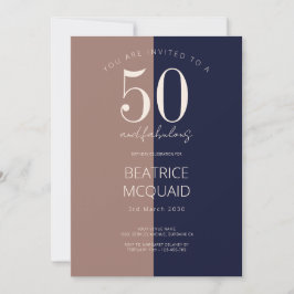 Invitación Marina y Mocha | 50 y fabulosa fiesta de cumpleaño