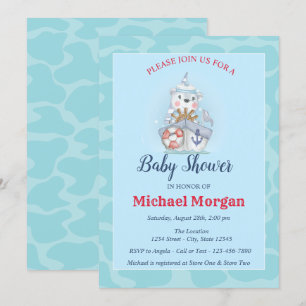 Invitación Marinero,Mar,Ahoy es un bebé NIÑO Shower