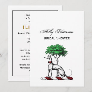 Invitación Marioneta Greyhound Con Emblema Escudo Heráldico D