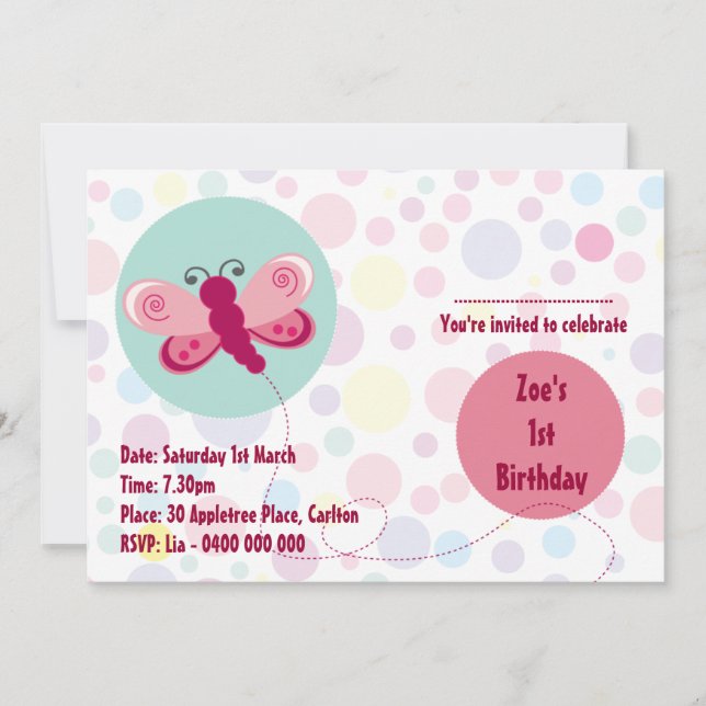 Invitación Mariposa (Anverso)