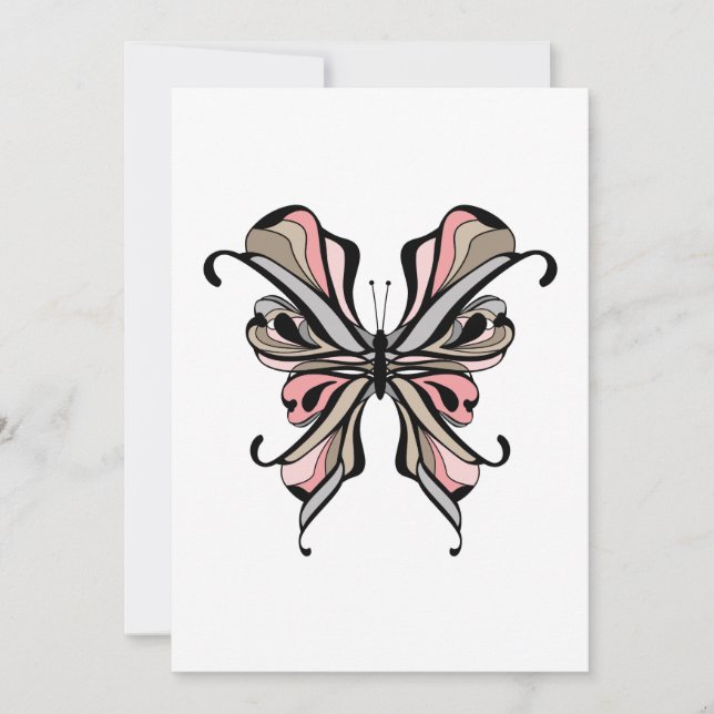 Invitación Mariposa abierta (Anverso)