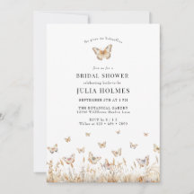 Mariposa acuarela Flores salvajes Ducha de novia