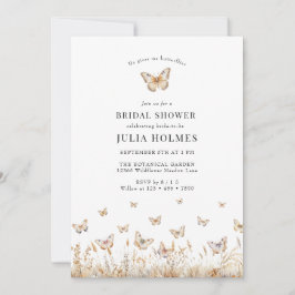 Invitación Mariposa acuarela Flores salvajes Ducha de novia