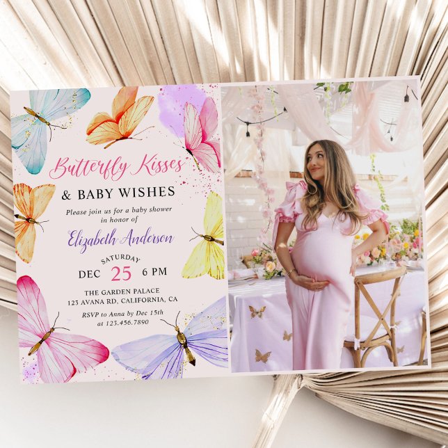 Invitación Mariposa acuática bebé niña foto de Baby Shower (Subido por el creador)