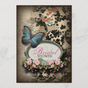 Invitación Mariposa botánica Bohemia Ducha de novia en París