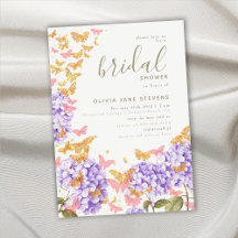 Mariposa Bridal Shower Hydrangea Gold Elegante