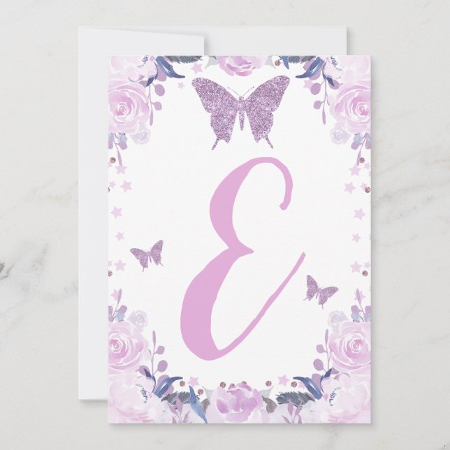Invitación Mariposa de alta presidencia 1ª carta de cumpleaño (Anverso)