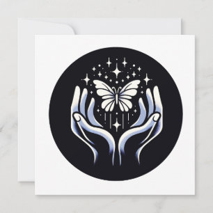 Invitación Mariposa de esperanza símbolo de fuerza y resisten