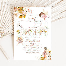 Invitación Mariposa de hadas Flor salvaje mágica 8 cumpleaños