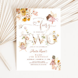 Invitación Mariposa de hadas Magical Flor silvestre segundo c