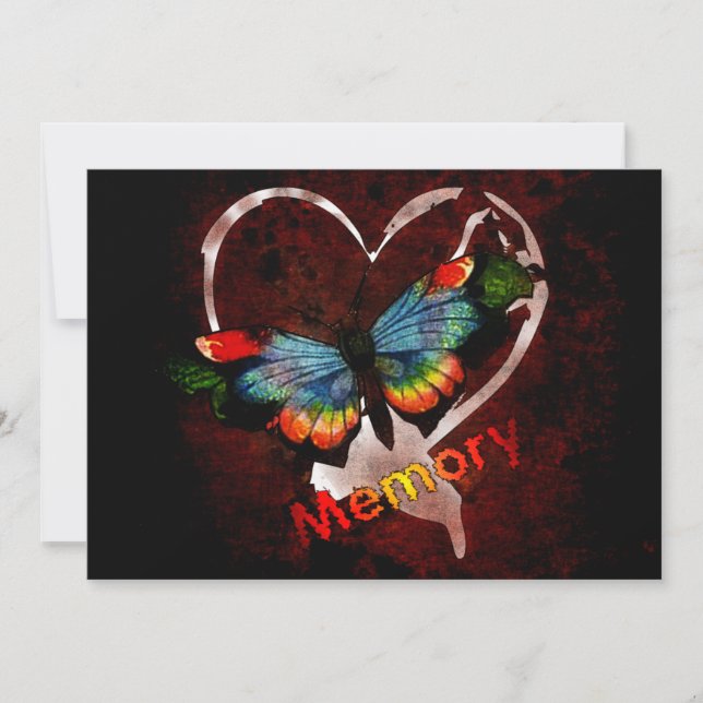 Invitación Mariposa de la memoria (Anverso)