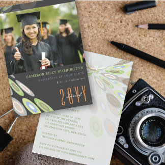 Invitación Mariposa Digital con Estilo para Foto de Graduació