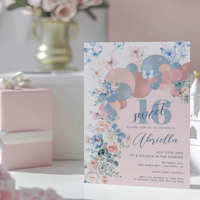 Invitación Mariposa dulce 16 cumpleaños (Subido por el creador)