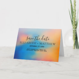 Invitación Mariposa elegante y diseño de puesta de sol colori