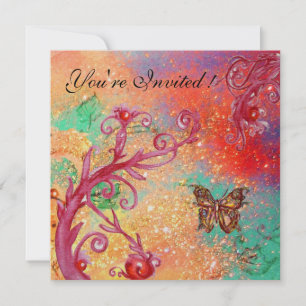 Invitación MARIPOSA EN BRILLANTES Elegante Boda Fiesta Dorada